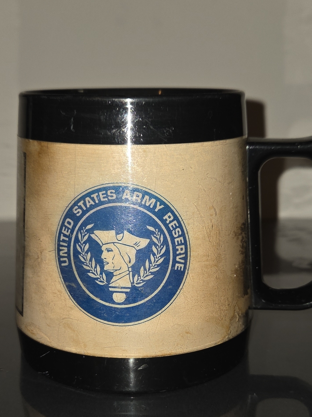 Vintage United States Army Reserve mug, manufactured by Thermo-Serv.